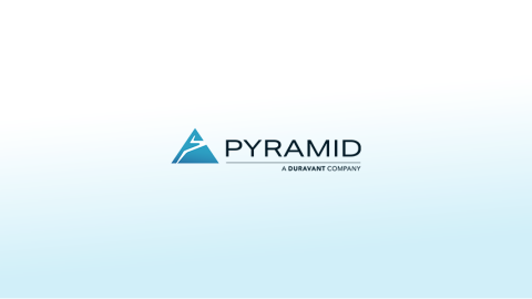 New logo for Pyramid, a Duravant company. Formerly Matthews Automation.