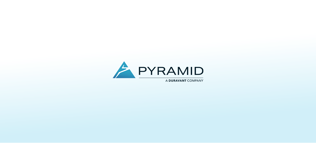 New logo for Pyramid, a Duravant company. Formerly Matthews Automation.