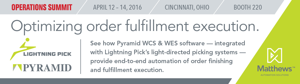 See Lightning Pick, Pyramid's Optimized Order Fulfillment Solutions at Operations Summit