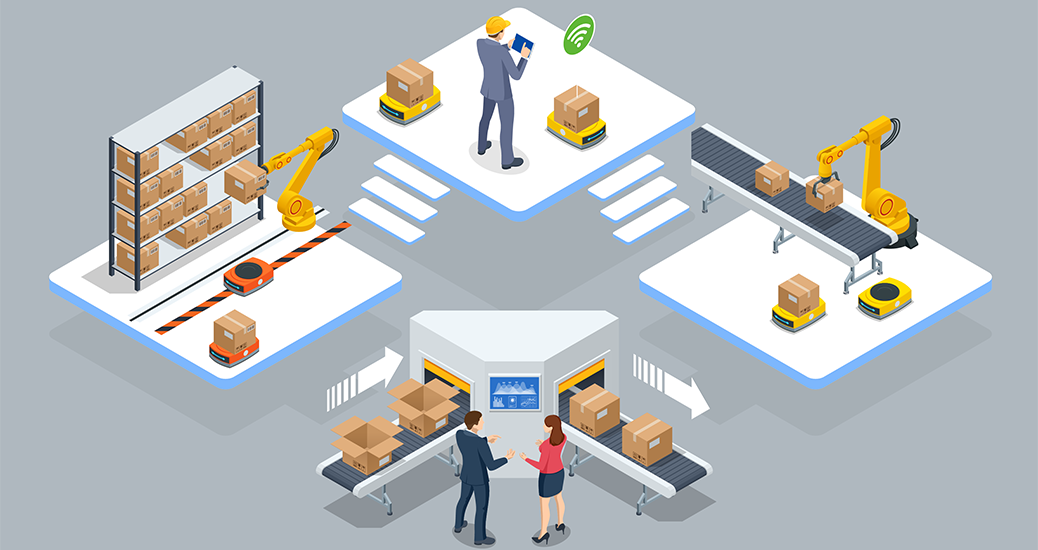 high tech warehouse automation solutions combined for faster order fulfillment